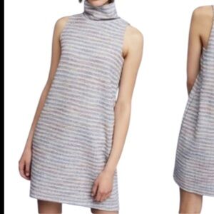 Akemi + Kin Anthropologie Size Small Rainbow Tweed Sleeveless Turtleneck Preppy